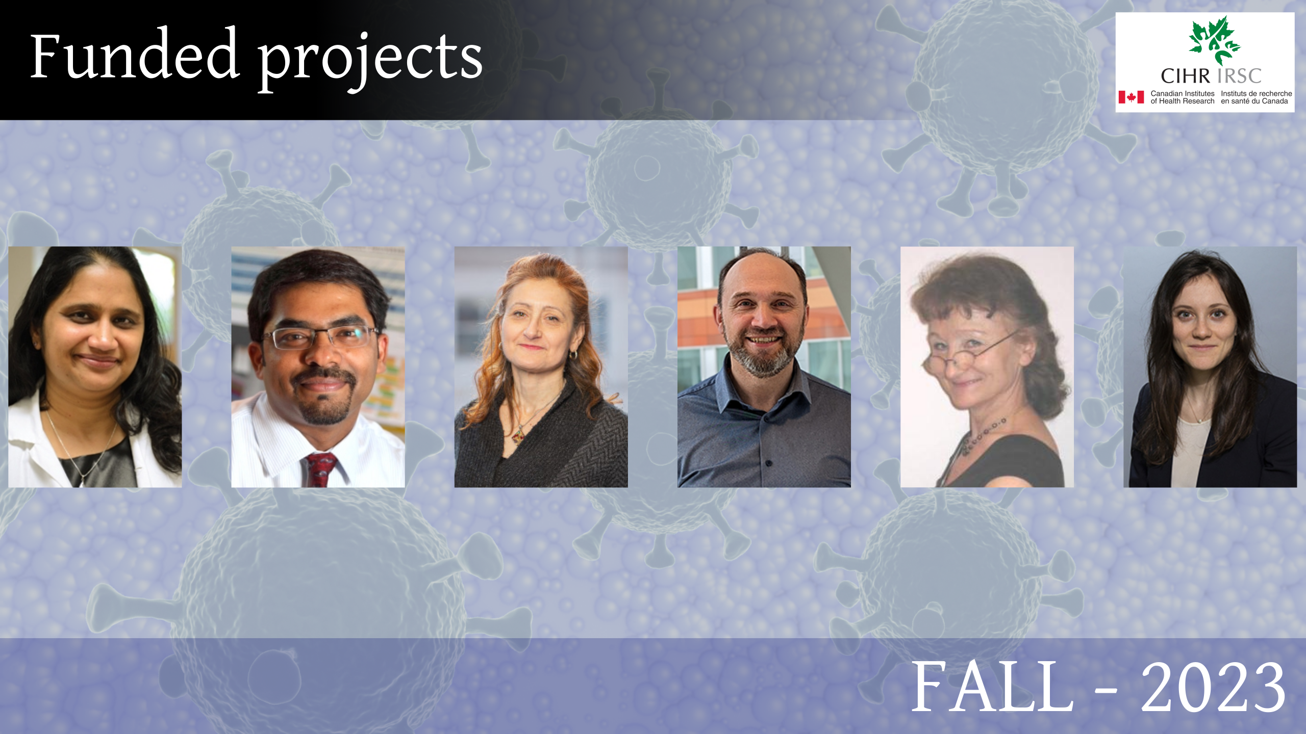 Drs. Nitika Pai, Madhukar Pai, Sasha Bernatsky, Ciro Piccirillo, Danuta Radzioch, Arielle Mendel received a CIHR Project grant 