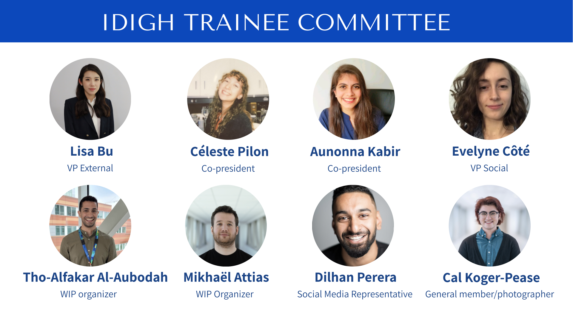 2022-2023 IDIGH Trainee Committee.